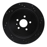 R1 Concepts 13-16 Lincoln MKT Rear Left Drilled & Slotted Black Brake Rotor by R1 Concepts RNC-633-55009L