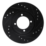 R1 Concepts 86-94 Mercury Tracer Front Left Drilled & Slotted Black Brake Rotor by R1 Concepts RNC-633-56000L