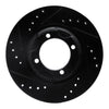 R1 Concepts 86-94 Mercury Tracer Front Left Drilled & Slotted Black Brake Rotor