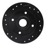 R1 Concepts 1987-1994 Mazda 323 Rear Right Drilled & Slotted Black Brake Rotor by R1 Concepts RNC-633-56001R