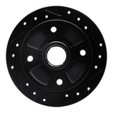 R1 Concepts 1987-1994 Mazda 323 Rear Right Drilled & Slotted Black Brake Rotor by R1 Concepts RNC-633-56001R