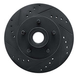 R1 Concepts 72-73 Ford Gran Torino Front Left Drilled & Slotted Black Brake Rotor by R1 Concepts RNC-633-56004L