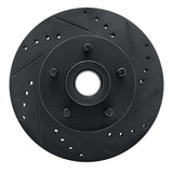 R1 Concepts 72-73 Ford Gran Torino Front Right Drilled & Slotted Black Brake Rotor by R1 Concepts RNC-633-56004R