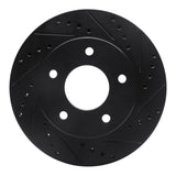 R1 Concepts 75-79 Ford LTD Left Rear Drilled & Slotted Black Brake Rotor by R1 Concepts RNC-633-56007D