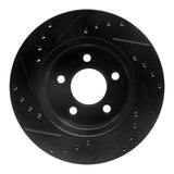 R1 Concepts 91-94 Ford Crown Victoria Front Right Drilled & Slotted Black Brake Rotor by R1 Concepts RNC-633-56009R