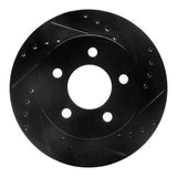 R1 Concepts 91-94 Ford Crown Victoria Front Right Drilled & Slotted Black Brake Rotor by R1 Concepts RNC-633-56009R