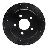 R1 Concepts 91-95 Ford Crown Victoria Rear Left Drilled & Slotted Black Brake Rotor by R1 Concepts RNC-633-56010L
