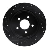 R1 Concepts 91-95 Ford Crown Victoria Rear Right Drilled & Slotted Black Brake Rotor by R1 Concepts RNC-633-56010R