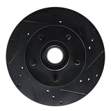 R1 Concepts 90-91 Ford Country Squire Front Right Drilled & Slotted Black Brake Rotor