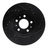 R1 Concepts 95-97 Ford Crown Victoria Front Left Drilled & Slotted Black Brake Rotor by R1 Concepts RNC-633-56012L