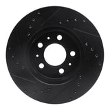 R1 Concepts 95-97 Ford Crown Victoria Front Right Drilled & Slotted Black Brake Rotor by R1 Concepts RNC-633-56012R