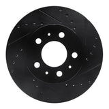 R1 Concepts 95-97 Ford Crown Victoria Front Right Drilled & Slotted Black Brake Rotor by R1 Concepts RNC-633-56012R