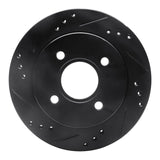 R1 Concepts 95-04 Ford Contour Rear Left Drilled & Slotted Black Brake Rotor by R1 Concepts RNC-633-56014L