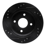 R1 Concepts 95-04 Ford Contour Rear Right Drilled & Slotted Black Brake Rotor by R1 Concepts RNC-633-56014R