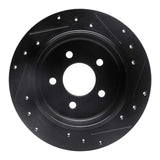 R1 Concepts 96-02 Ford Crown Victoria Rear Left Drilled & Slotted Black Brake Rotor by R1 Concepts RNC-633-56015L