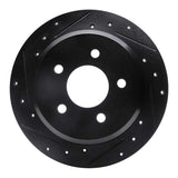R1 Concepts 96-02 Ford Crown Victoria Rear Left Drilled & Slotted Black Brake Rotor by R1 Concepts RNC-633-56015L