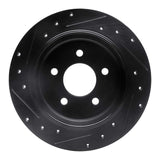 R1 Concepts 96-02 Ford Crown Victoria Rear Right Drilled & Slotted Black Brake Rotor by R1 Concepts RNC-633-56015R