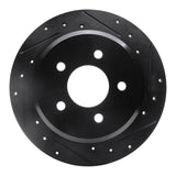 R1 Concepts 96-02 Ford Crown Victoria Rear Right Drilled & Slotted Black Brake Rotor by R1 Concepts RNC-633-56015R