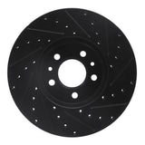 R1 Concepts 98-02 Ford Crown Victoria Front Left Drilled & Slotted Black Brake Rotor by R1 Concepts RNC-633-56016L