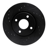 R1 Concepts 98-04 Ford Contour Front Left Drilled & Slotted Black Brake Rotor by R1 Concepts RNC-633-56017L