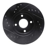 R1 Concepts 98-04 Ford Contour Front Right Drilled & Slotted Black Brake Rotor by R1 Concepts RNC-633-56017R