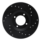 R1 Concepts 63-86 Ford Cortina Front Left Drilled & Slotted Black Brake Rotor by R1 Concepts RNC-633-56018L