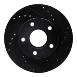 R1 Concepts 88-89 Merkur SCORPIO Front Left Drilled & Slotted Black Brake Rotor by R1 Concepts RNC-633-57001L
