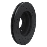 R1 Concepts 88-89 Merkur SCORPIO Front Right Drilled & Slotted Black Brake Rotor
