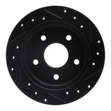 R1 Concepts 88-89 Merkur SCORPIO Rear Left Drilled & Slotted Black Brake Rotor by R1 Concepts RNC-633-57002L