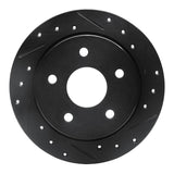 R1 Concepts 88-89 Merkur SCORPIO Rear Right Drilled & Slotted Black Brake Rotor by R1 Concepts RNC-633-57002R