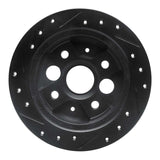 R1 Concepts 86-89 Acura Integra Rear Right Drilled & Slotted Black Brake Rotor by R1 Concepts RNC-633-58000R