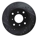 R1 Concepts 86-87 Acura Legend Front Left Drilled & Slotted Black Brake Rotor by R1 Concepts RNC-633-58001L