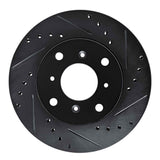 R1 Concepts 86-87 Acura Legend Front Right Drilled & Slotted Black Brake Rotor by R1 Concepts RNC-633-58001R