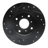 R1 Concepts 87-90 Acura Legend Rear Right Drilled & Slotted Black Brake Rotor by R1 Concepts RNC-633-58002R