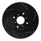 R1 Concepts 87-90 Acura Legend Front Left Drilled & Slotted Black Brake Rotor by R1 Concepts RNC-633-58003L