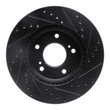 R1 Concepts 91-96 Acura NSX Front Left Drilled & Slotted Black Brake Rotor by R1 Concepts RNC-633-58004L