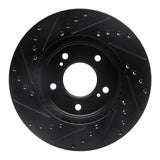 R1 Concepts 91-96 Acura NSX Front Right Drilled & Slotted Black Brake Rotor by R1 Concepts RNC-633-58004R