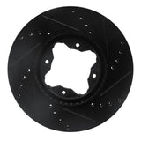 R1 Concepts 92-98 Acura TL Front Left Drilled & Slotted Black Brake Rotor by R1 Concepts RNC-633-58006L