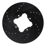 R1 Concepts 92-98 Acura TL Front Right Drilled & Slotted Black Brake Rotor by R1 Concepts RNC-633-58006R