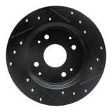 R1 Concepts 92-94 Acura Vigor Rear Left Drilled & Slotted Black Brake Rotor by R1 Concepts RNC-633-58007L