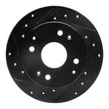 R1 Concepts 92-94 Acura Vigor Rear Left Drilled & Slotted Black Brake Rotor by R1 Concepts RNC-633-58007L