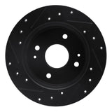 R1 Concepts 92-94 Acura Vigor Rear Right Drilled & Slotted Black Brake Rotor by R1 Concepts RNC-633-58007R