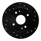 R1 Concepts 92-94 Acura Vigor Rear Right Drilled & Slotted Black Brake Rotor by R1 Concepts RNC-633-58007R