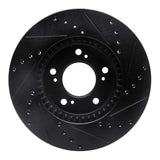 R1 Concepts 93-95 Acura Legend Front Left Drilled & Slotted Black Brake Rotor by R1 Concepts RNC-633-58008L