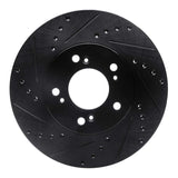 R1 Concepts 93-95 Acura Legend Front Left Drilled & Slotted Black Brake Rotor by R1 Concepts RNC-633-58008L