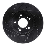 R1 Concepts 93-95 Acura Legend Front Right Drilled & Slotted Black Brake Rotor by R1 Concepts RNC-633-58008R