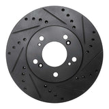 R1 Concepts 93-95 Acura Legend Front Right Drilled & Slotted Black Brake Rotor by R1 Concepts RNC-633-58008R