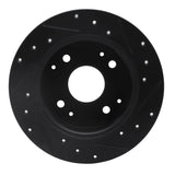 R1 Concepts 95-98 Acura TL Rear Left Drilled & Slotted Black Brake Rotor by R1 Concepts RNC-633-58009L