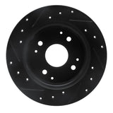 R1 Concepts 95-98 Acura TL Rear Right Drilled & Slotted Black Brake Rotor by R1 Concepts RNC-633-58009R