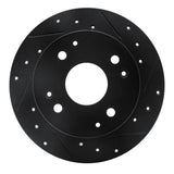 R1 Concepts 95-98 Acura TL Rear Right Drilled & Slotted Black Brake Rotor by R1 Concepts RNC-633-58009R